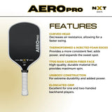 NXTGen Aero Pro Pickleball Paddle 16mm with cover