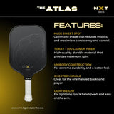 NXTGen Atlas Pickleball Paddle 16mm with cover